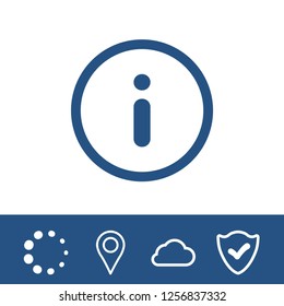 Info icon stock vector illustration