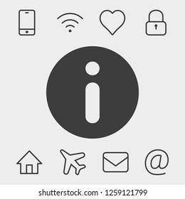 Info icon stock vector illustration