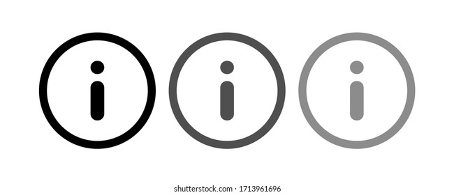 Info icon stock vector illustration flat design.