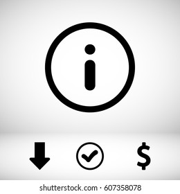 Info icon stock vector illustration