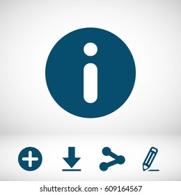 Info icon stock vector illustration