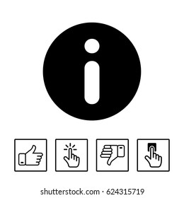 Info icon stock vector illustration