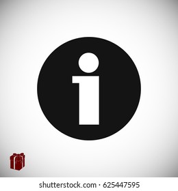 info icon, stock vector illustration flat design