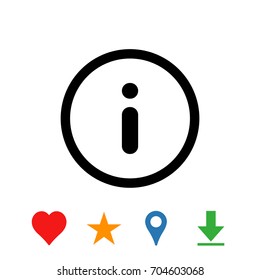 Info icon stock vector illustration