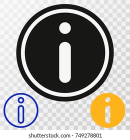 Info icon stock vector illustration set on transparent background.