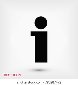 info icon, stock vector illustration flat design