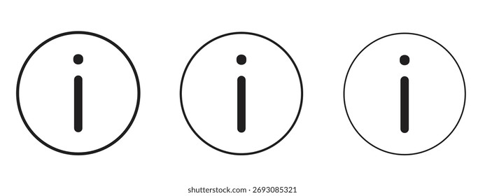 Icono de información. Signo de estilo lineal para el concepto móvil