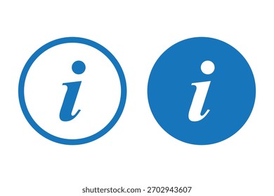 Icono de símbolo de información Vector de símbolo. icono de información - Ilustración vectorial de símbolo de información sobre fondo blanco.