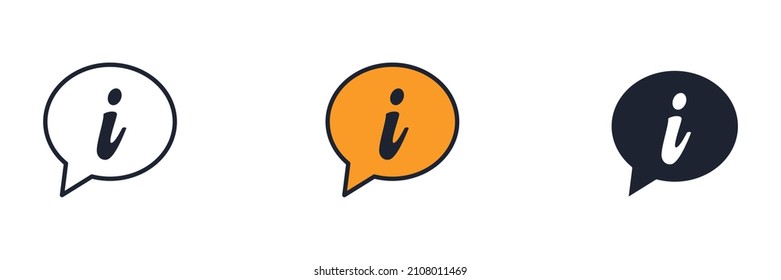 plantilla de símbolo de icono de información para el logotipo de colección de diseño gráfico y web ilustración vectorial