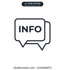 info icon symbol template for graphic and web design collection logo vector illustration