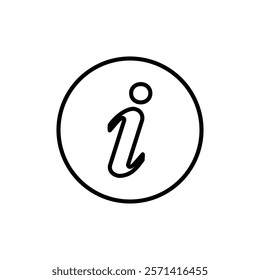 Info icon Thin line vector
