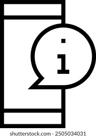 icono de información. Diseño de estilo lineal delgado aislado sobre fondo blanco