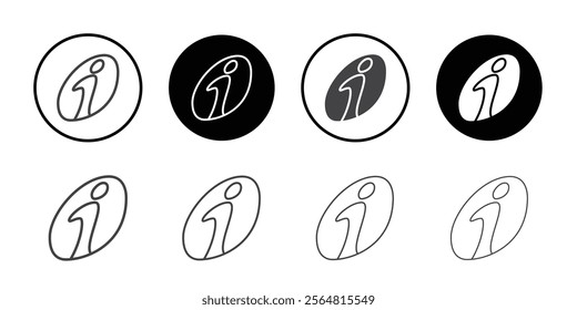 Info icon Thin outline art symbol