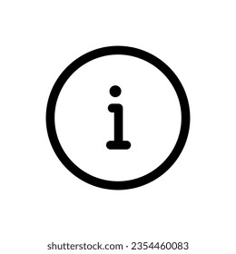 Info-Symbol im trendigen, flachen Stil einzeln auf weißem Hintergrund. Info Silhouette Symbol für Ihr Website-Design, Logo, App, UI. Vektorgrafik, EPS10.
