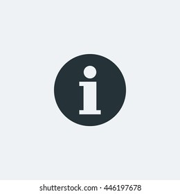 Info icon in trendy flat style background, image jpg, vector eps, flat web, material icon, UI illustration