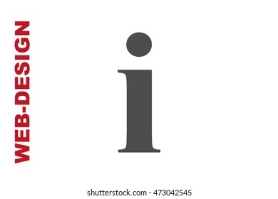 Info Icon Vector, author portfolio web-design