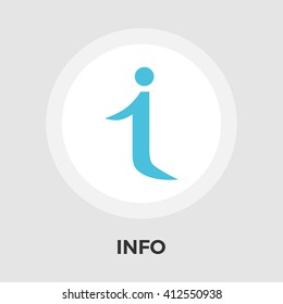 Info icon vector. Flat icon isolated on the white background. Editable EPS file. Vector illustration.