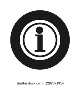 Info icon vector illustration design isolated on flat black round button