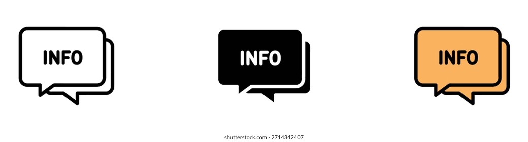 Vector de icono de información. símbolo de información. Ilustración vectorial.