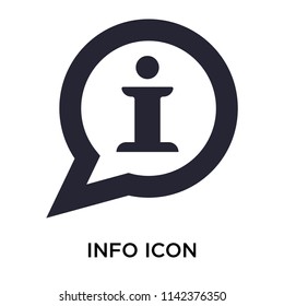 Info icon vector isolated on white background for your web and mobile app design, Info logo concept
