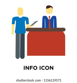 Info icon vector isolated on white background, Info transparent sign