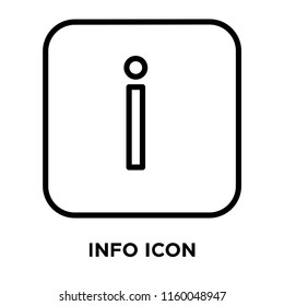 Info icon vector isolated on white background, Info transparent sign , line or linear sign, element design in outline style