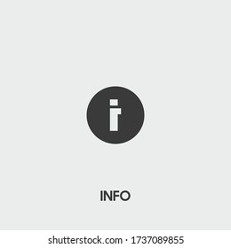 info icon. info vector on gray background