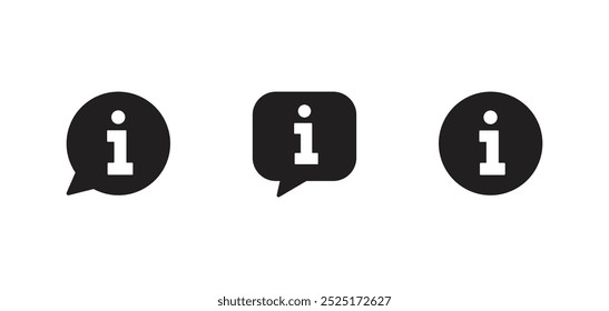 Info icono Vector, signo de información y símbolo Vector 