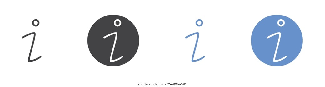 Info icon vector symbol outline sign