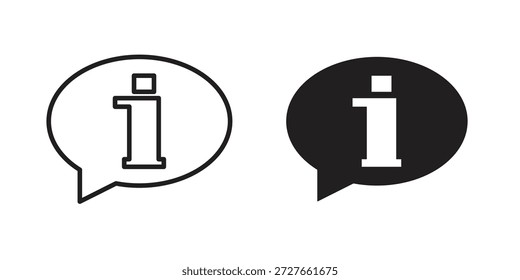 Colección de iconos de información. Iconos planos lineales delgados y negros
