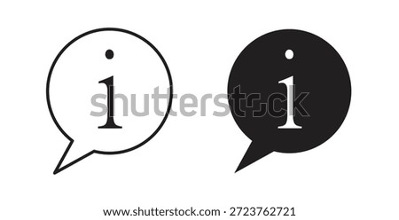 Info icons in filled, thin line, outline and strokes