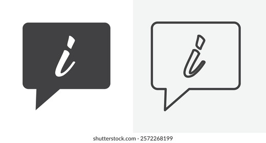 Info icons. flat and line style set