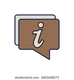 info icons isolated on White Background. Flat style design