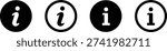 Info icons set. Information icon collection. Info button. Info symbol flat style - stock vector