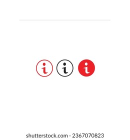Info icons set. Information icon collection. Info button. Info symbol flat style - stock vector