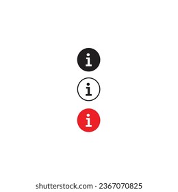 Info icons set. Information icon collection. Info button. Info symbol flat style - stock vector