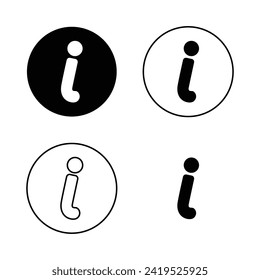 Info icons set. Information icon collection. Info button. Info symbol flat style - Vector Set