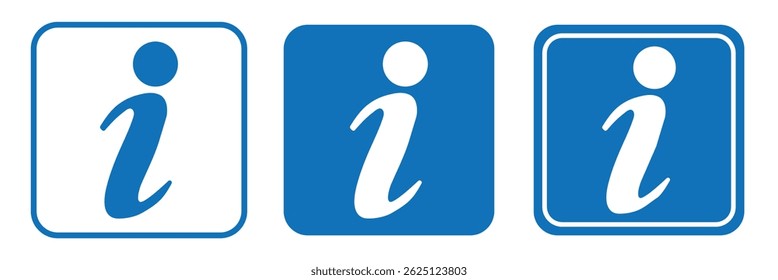 Info icons set. Information icon