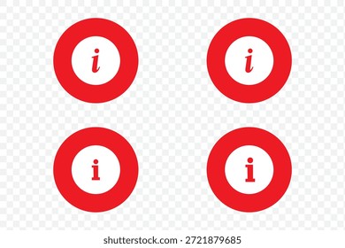 Conjunto de iconos de información. Icono de información colección. Botón de información. Info símbolo de estilo plano - Vector de stock.