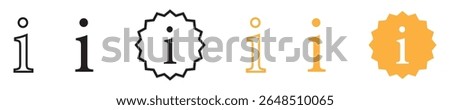 Info icons set. Information icon collection.