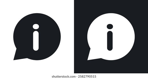 info icons set vectors black and colored style