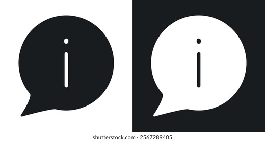 Info icons in solid black and white colors