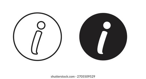 Iconos de información para usar Diseño web, logotipo. Ilustración de símbolo.