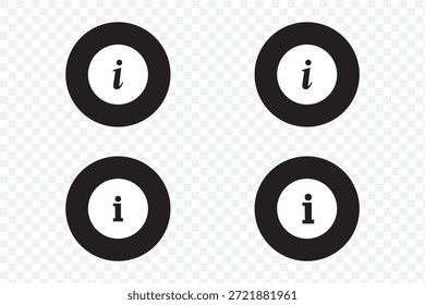 Información Diseño de Vector de icono negro