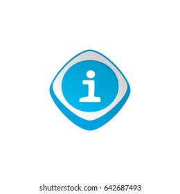 info information glossy color app icon button game asset theme vector art
