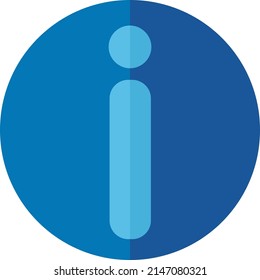 Info, information, helpdesk icon or logo illustration vector graphic with blue, circle, flat style. Perfect use for ui, website, pattern, design, etc.