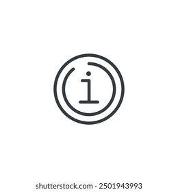 Info information icon, vector illustration