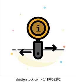Info, Information, Zoom, Search Abstract Flat Color Icon Template