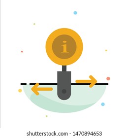 Info, Information, Zoom, Search Abstract Flat Color Icon Template. Vector Icon Template background