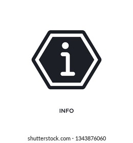 info isolated icon. simple element illustration from signs concept icons. info editable logo sign symbol design on white background. can be use for web and mobile
